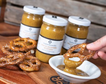 Peach Jalapeño Mustard - Three 8 oz Jars