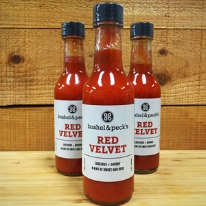 Small Batch Handmade Red Velvet Hot Sauce - Three Bottles A NEW 2018 Sauce