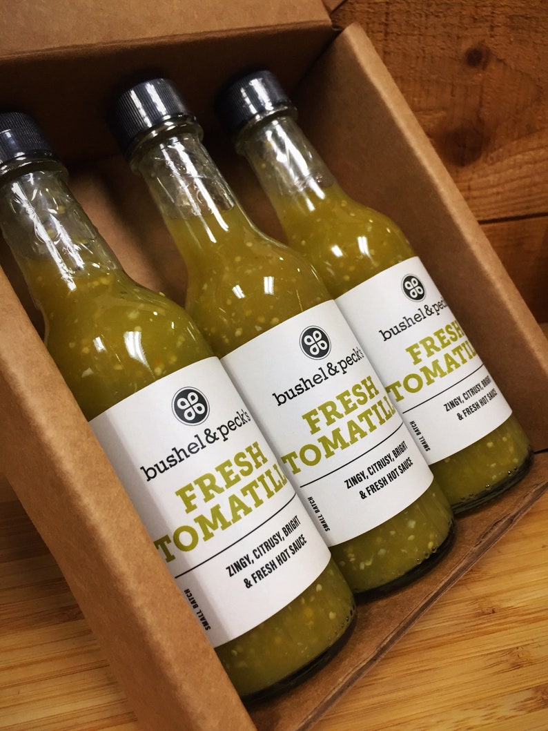 B&P's Tomatillo Hot Sauce  Three Bottles  Small Batch image 4