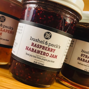 Jam Gift Box ~ Sweet and Spicy Favorites,  Raspberry Habanero, Peach Jalapeno and Strawberry Habanero