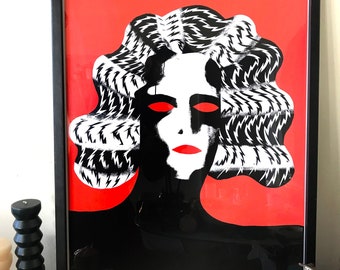 Electric Lady - Limited edition color serigraph - 18"x24" - Daniel Zender - 2020 - Screenprint edition of 80.