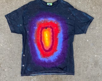 XL - Rainbow Dye T-Shirt - Size XL -  Daniel Zender - Hand dyed, unique shirt - psychedelic - 2024