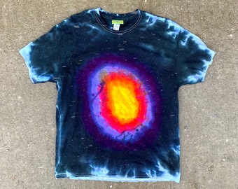 XL - Rainbow Dye T-Shirt - Size XL -  Daniel Zender - Hand dyed, unique shirt - psychedelic - 2024