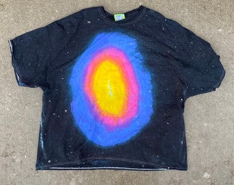 5XL - Rainbow Dye T-Shirt - Size XXXXXL -  Daniel Zender - Hand dyed, unique shirt - psychedelic - 2024