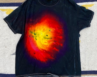 2XL - Rainbow Dye T-Shirt - Size 2XL -  Daniel Zender - Hand dyed, unique shirt - psychedelic - 2024