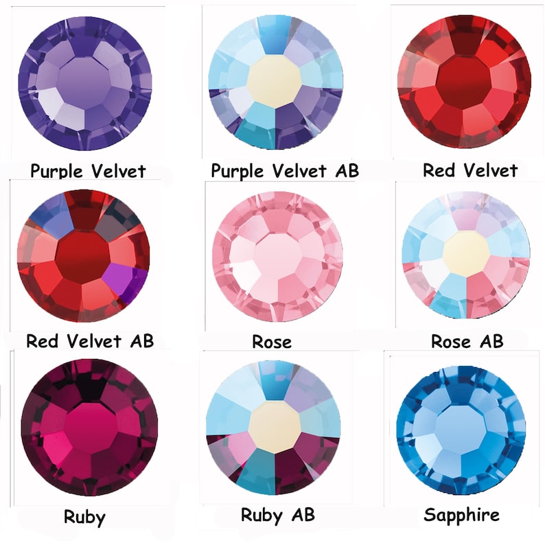 COLORS M - Y: Preciosa Maxima Non-hotfix Flatback Rhinestones - Etsy