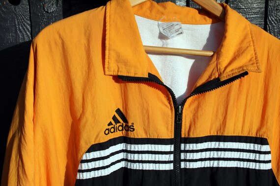 black orange adidas jacket