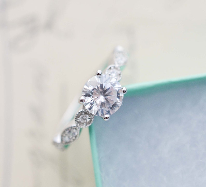 Art Deco Engagement Ring Vintage Inspired Ring Promise - Etsy