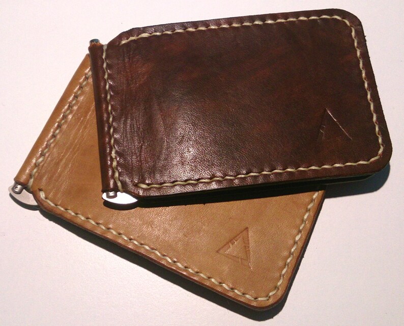 Leather Money Clip Card Wallet Etsy - image 0