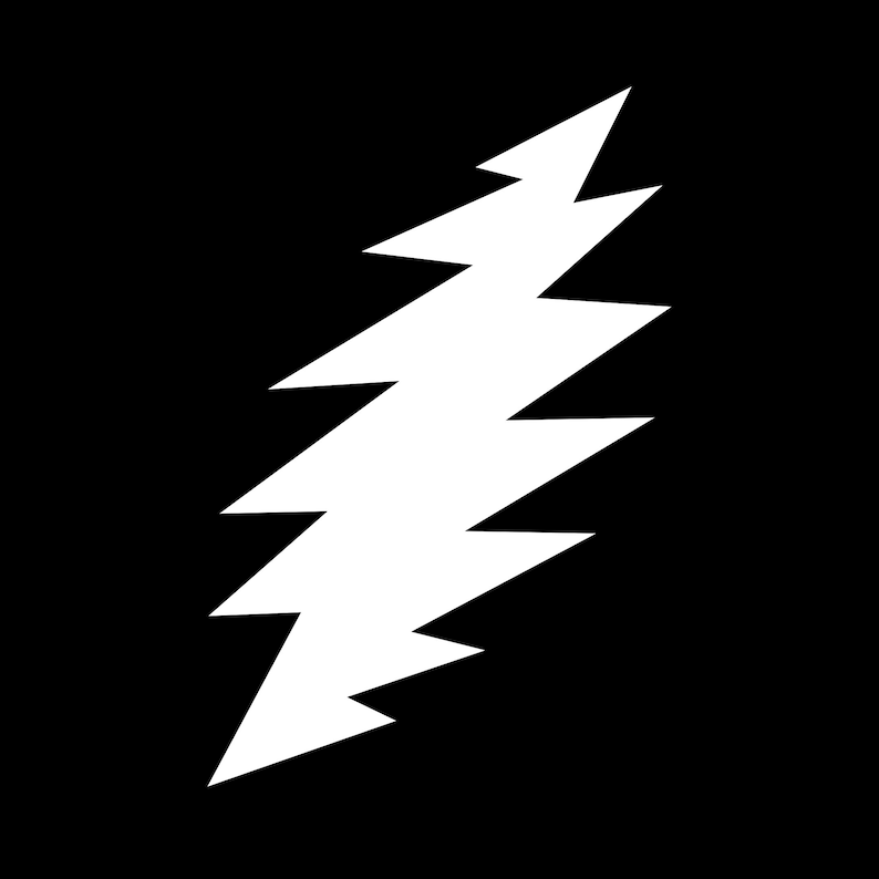 Grateful Dead Lightning Bolt Sticker Etsy