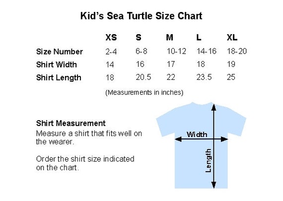 Sea Turtle Size Chart