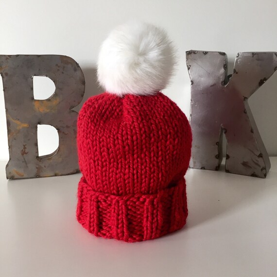 red wooly hat