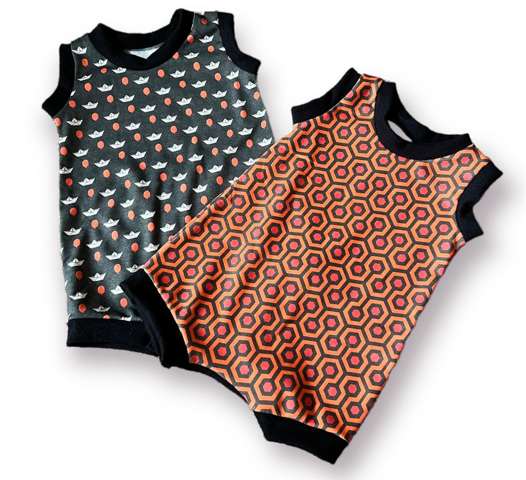 Horror Baby Romper, Made in the USA, Spooky Baby, Orange and Black ...
