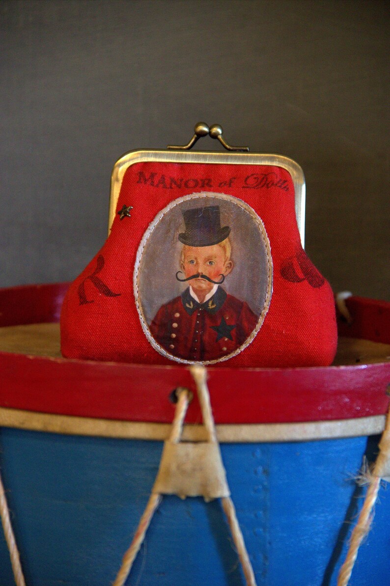 Wallet clasp metal Ma circus Red