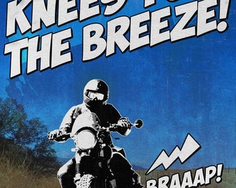 Genoux à la brise - moto Art Print (13 x 19 pouces)
