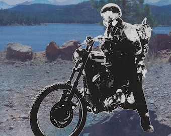 Vivre pour l’aventure - impression d’Art de moto