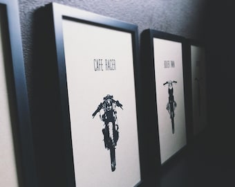 Lot de 5 tirages de la moto rustique