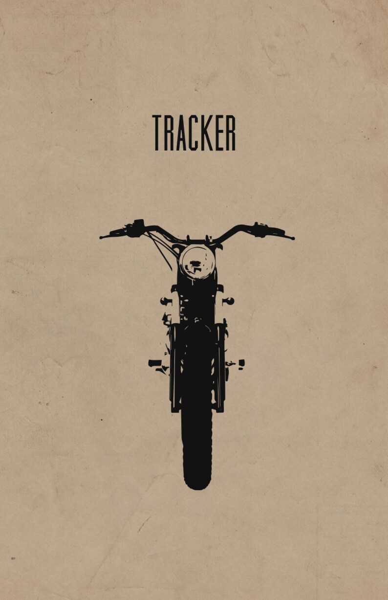 Tracker Motorcycle Print Etsy