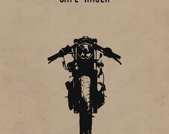 Cafe Racer Motorcycle Print