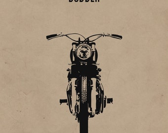 Bobber Motorcycle Print