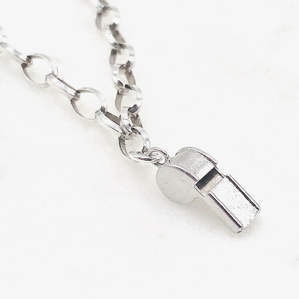 Sterling Silver Whistle Charm Bracelet
