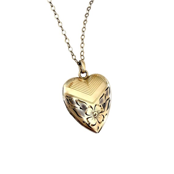 Bates & Bacon Art Deco Heart Locket Necklace