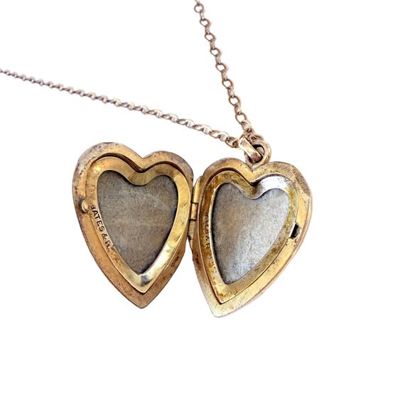 Bates & Bacon Art Deco Heart Locket Necklace View 3