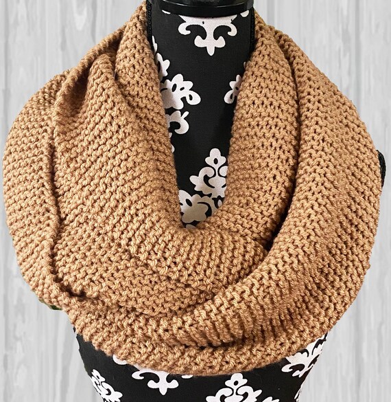 Tan cheap knit scarf