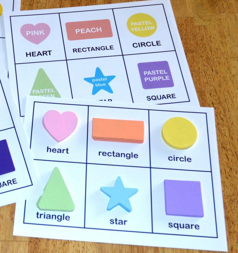 Montessori Sorting Color and Shapes Rainbow Worksheets | Etsy