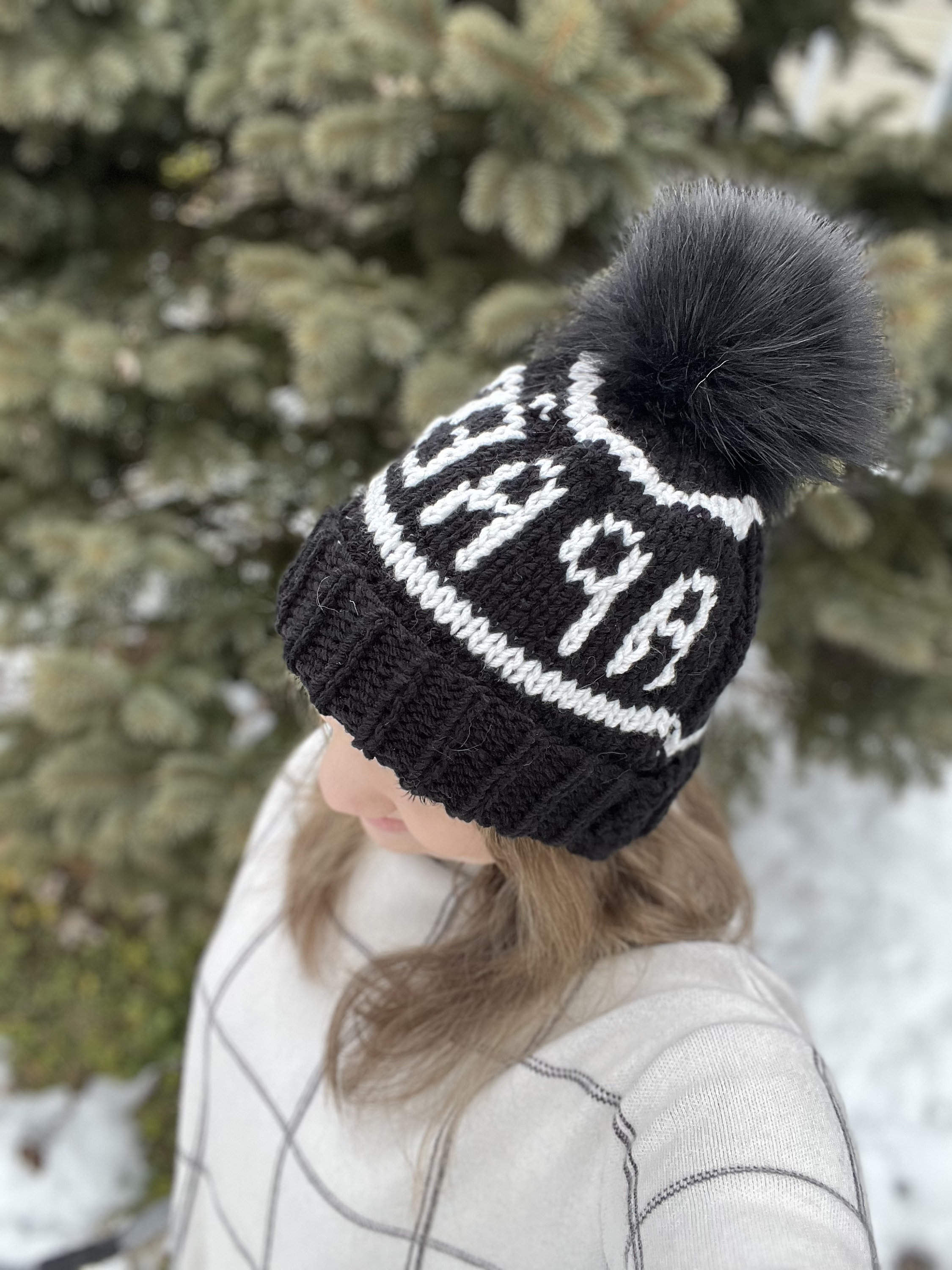 Black NWT White Pine Cashmere Pompom Beanie For Women 2 plies OS Women Double Pom Pom Beanies Hat, Winter Hats for Women Cold  main image 4