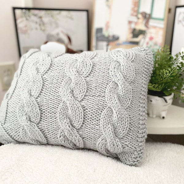 12x16 Inch Hand-Knit Pillow Downloadable PATTERN