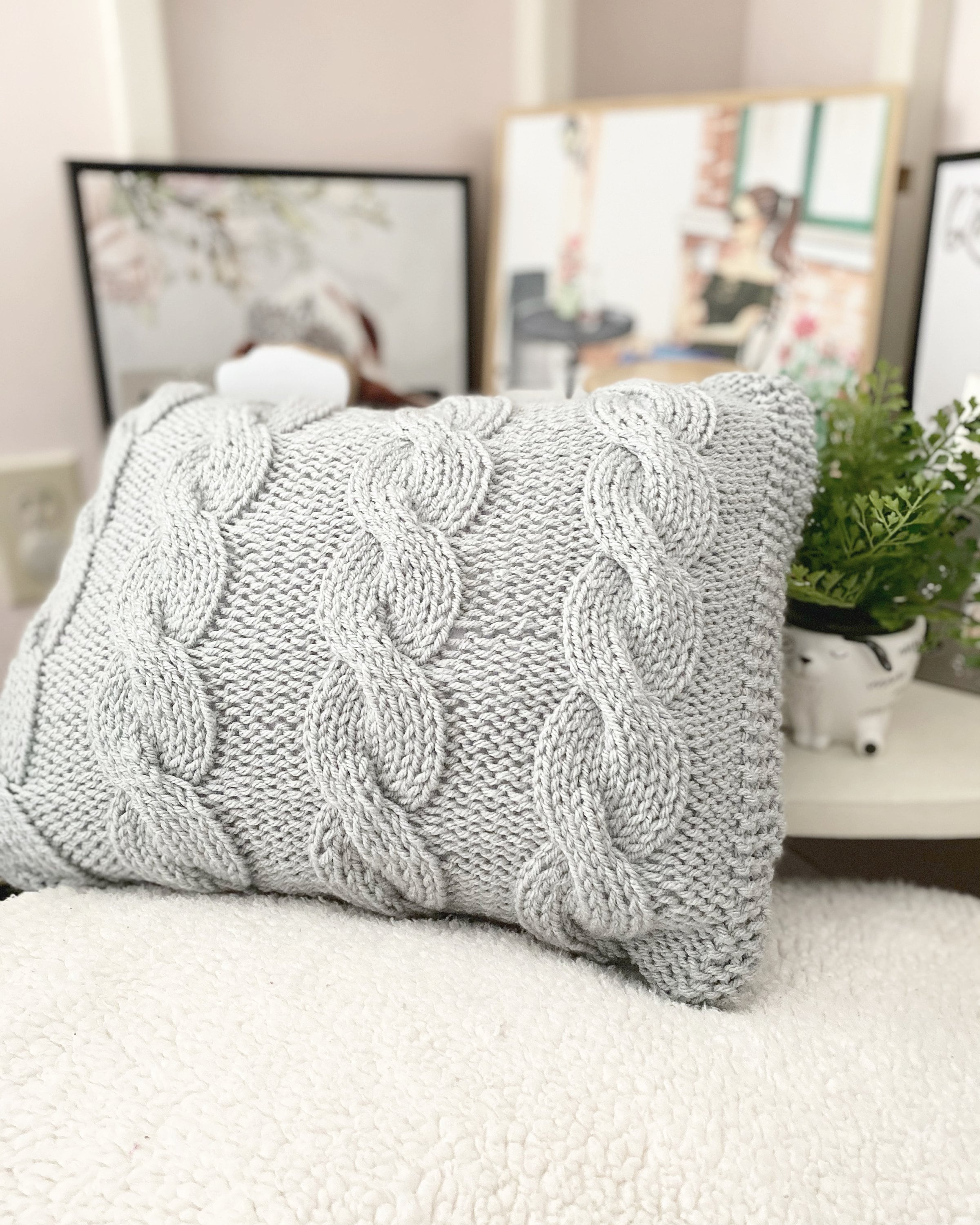 12x16 Inch Handknit Pillow Downloadable PATTERN Etsy