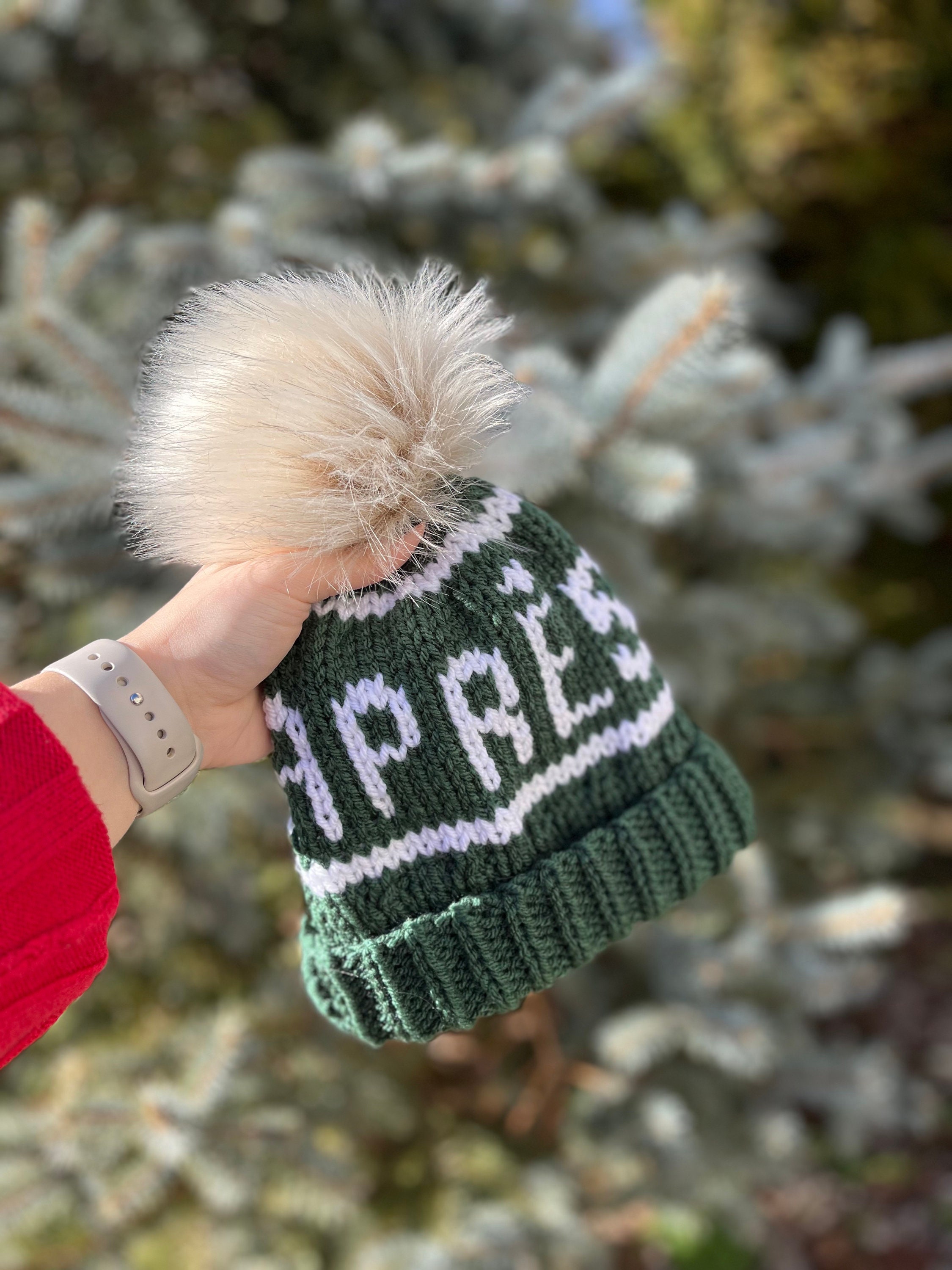 Anthropologie Pick A Pom Beanie Stocking Hat Bronze Set 3 Poms Green White NWT Ducks Fly Together Knit Pom Beanie (White) – Beauty Status  main image 4