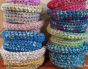 Crochet Mini Bowls // Baskets // Crochet Pattern // Instant Download PDF // Yarn nests
