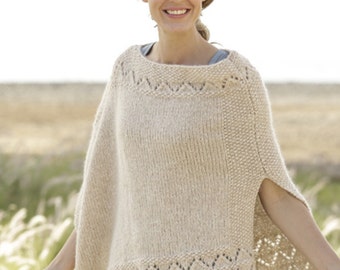 Knitted Poncho, winter poncho, alpaca poncho, spring poncho Made to order