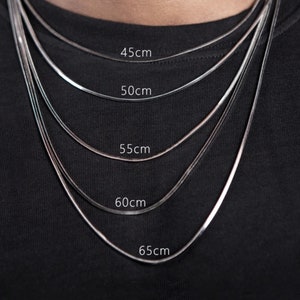 Cadena de serpiente, collar de acero inoxidable, collares colgantes de cadena de acero de titanio al por mayor 2 piezas