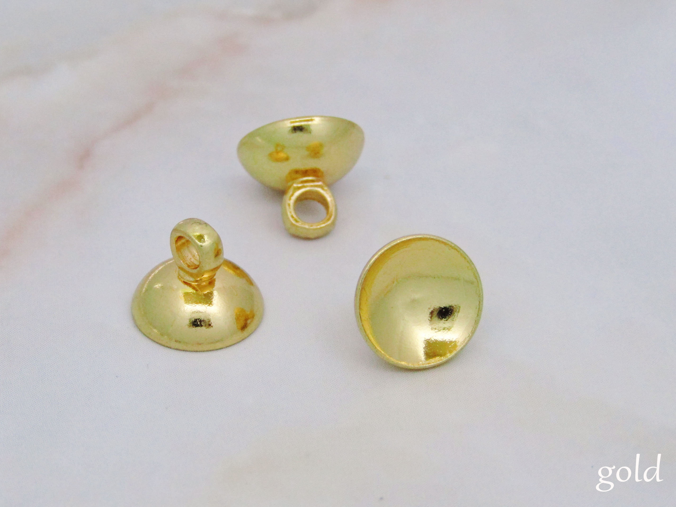 Bead Caps glass caps charm pendant Jewelry loop caps 50pcs Etsy