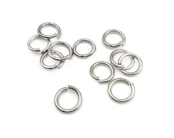 Stainless steel jump rings , open rings chains Necklace connectors 200pcs
