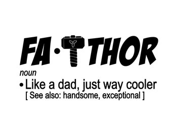 Father's Day! | FA-THOR Superhero (Includes 2 Version!) SVG File!