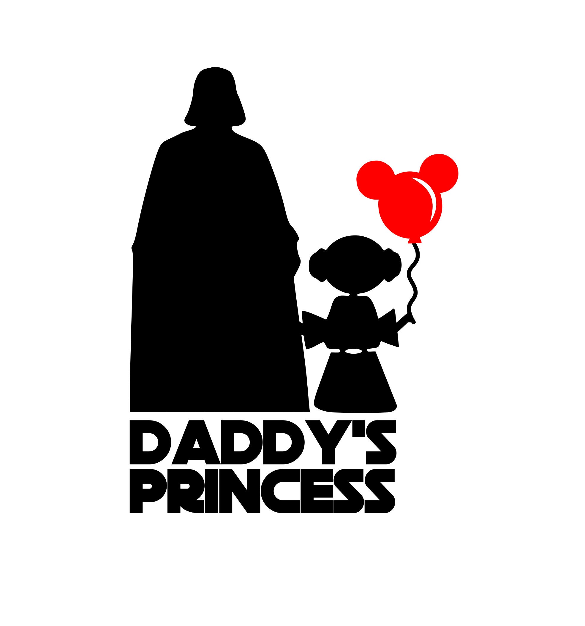 Download Star Wars Vader Leia Daddy's Princess Digital DXF | Etsy