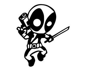 Download Marvel Superhero SVG: Deadpool Open Chest Cut Files
