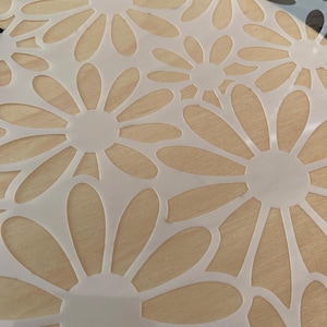 Reusable Daisy Mylar Stencil – Floral Flower Template for Painting Crafts
