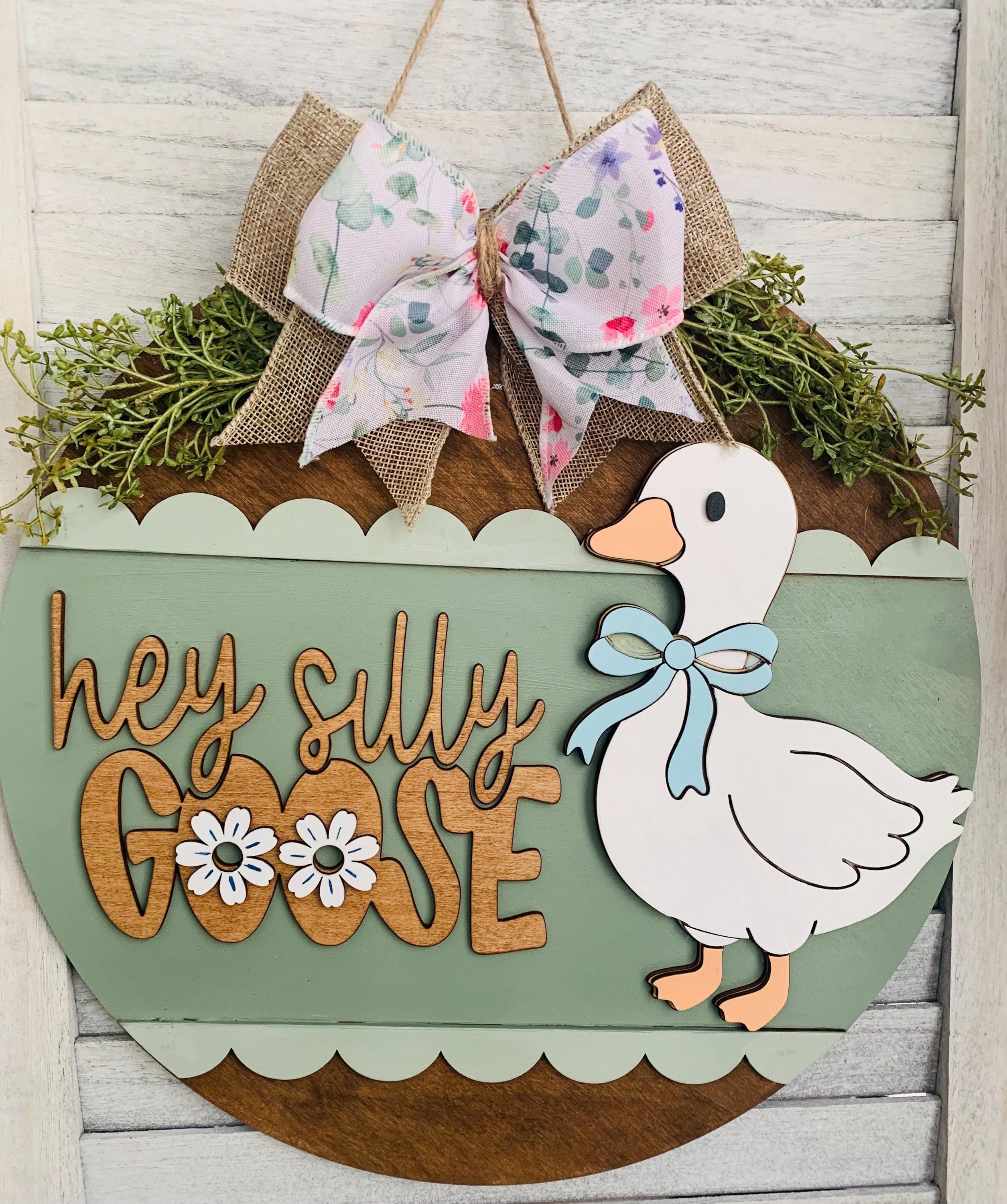 Heygrumpygoose Model Hey Silly Goose- Door Hanger - Etsy