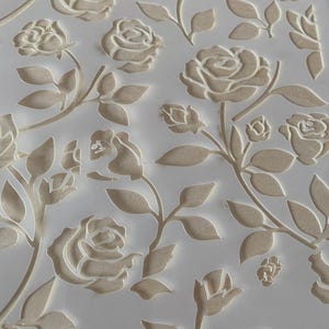 12x12 Rose Stencil, Reusable Floral Painting Stencil for Walls, Furniture, Wood Signs image 2