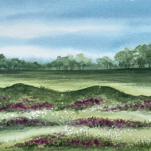 original watercolor painting, original wall art, landscape painting, one of a kind, handmade gift, watercolor art