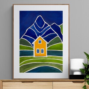 original watercolor painting, original wall art, Lofoten landscape painting, one of a kind, handmade gift, watercolor art