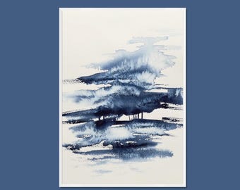 ジャケット 21.416.1 絵画 原画 水彩 抽象 抽象画アート No.036 透明