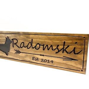 Custom Wood Sign - Pet Name Sign - Welcome Sign (CWD-442)