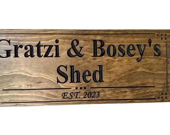 Shed Sign - Garage Sign - Custom Wood Sign - Garden Sign (CWD-47)