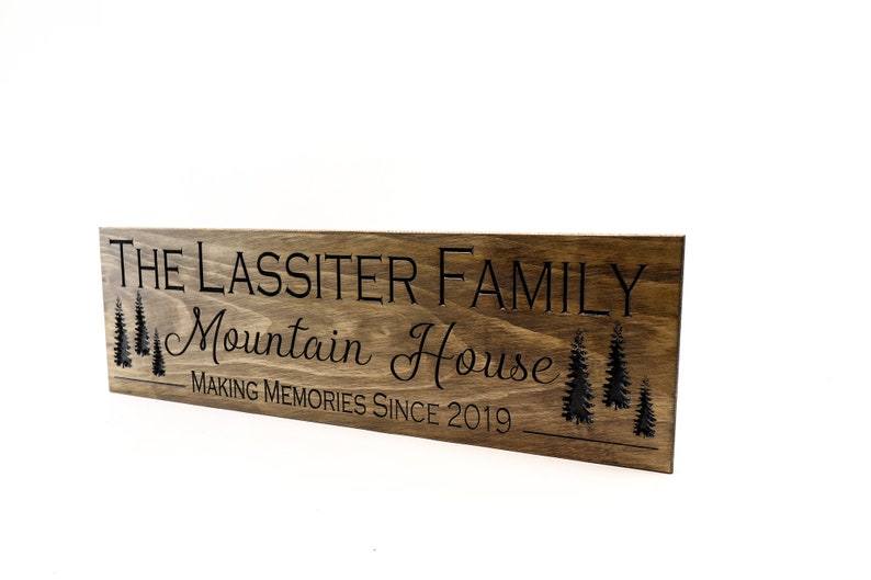 Mountain House Sign Lodge House Decor Forest Theme Family Etsy